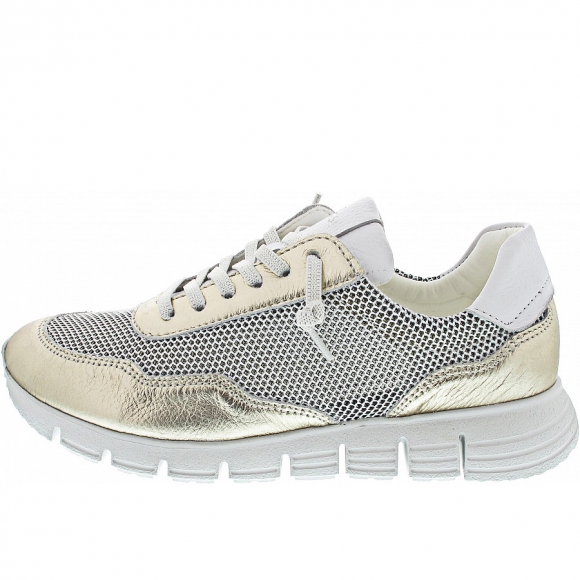 Sioux Damen Mokrunner Sneaker Low In Lightgold-Grey-Wss