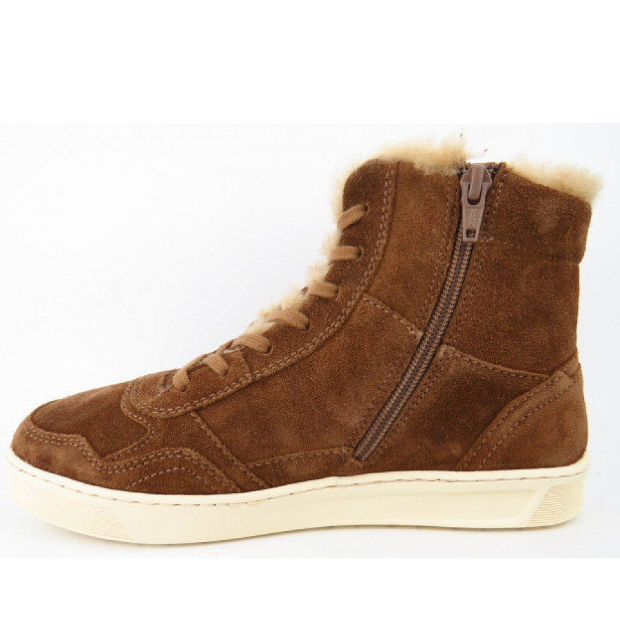 Sioux Damen Tedroso 710 Lammfell Zip Sneaker High In Saraceno