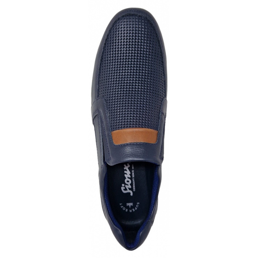 Sioux Herren Cayhall 700 Slipper In Dkl. Blau