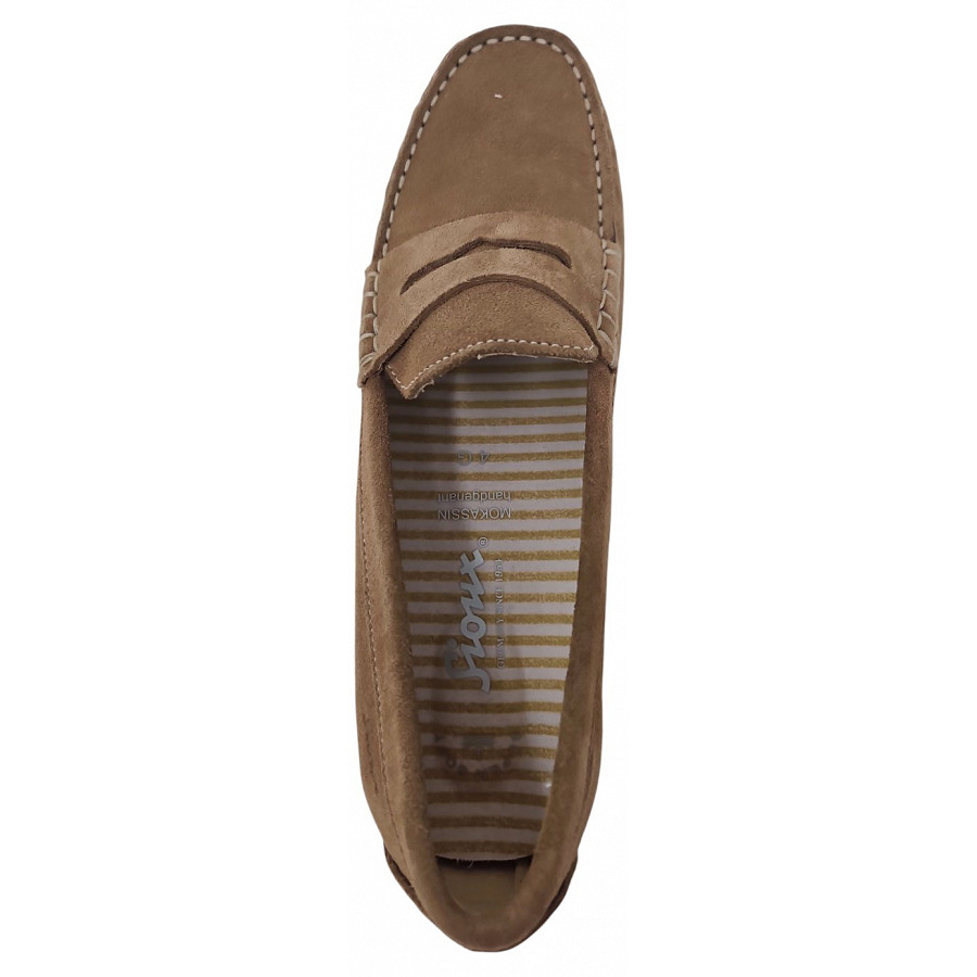 Sioux Damen Carmona 700 Mokassin In Biscotto