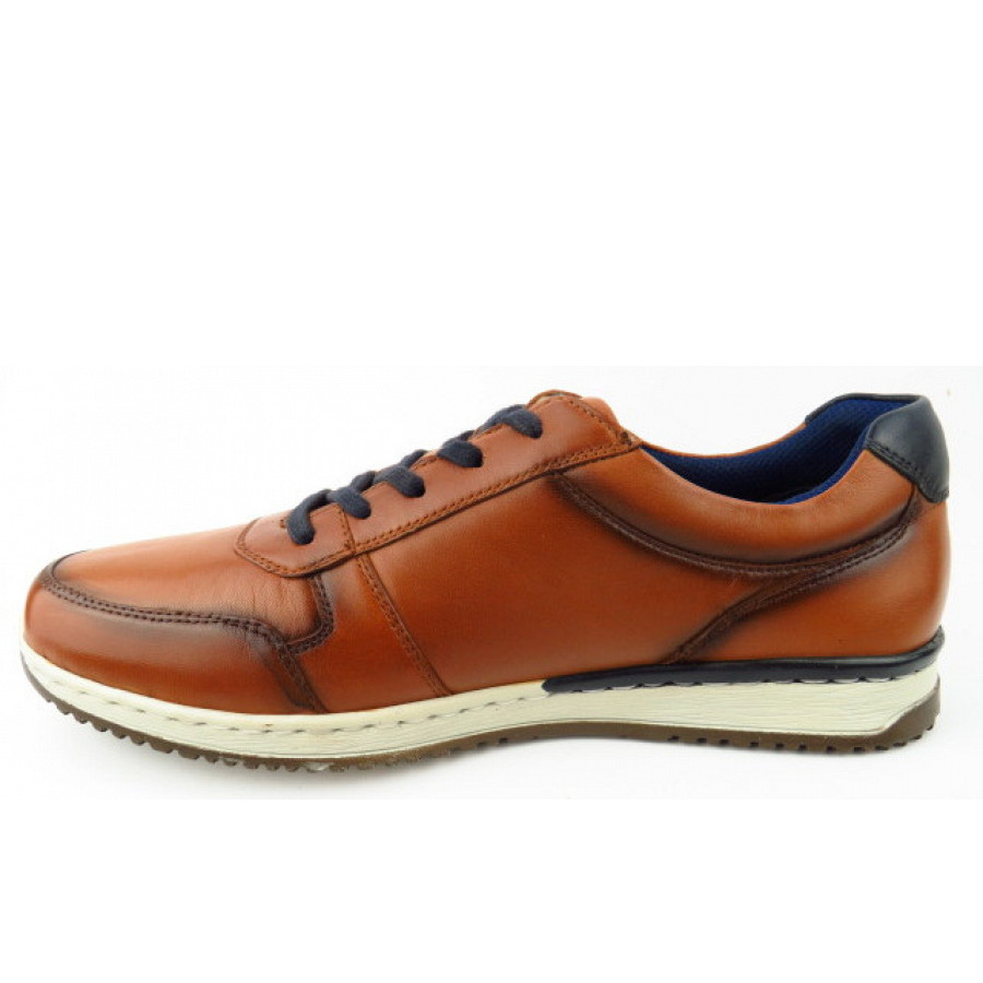 Sioux Herren Cayhall-702 Cognac Sportlicher Schnürer In Cognac/Blu