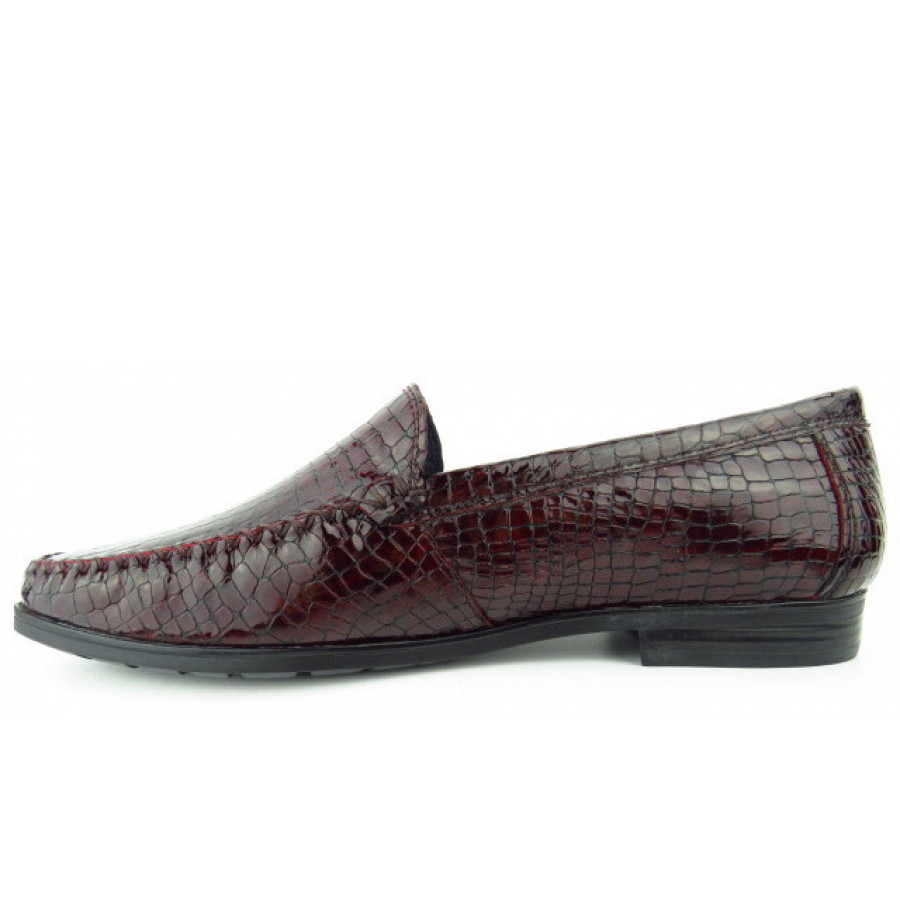 Sioux Damen Campina Hw Minot Slipper In Magenta Rotbraun Kroko