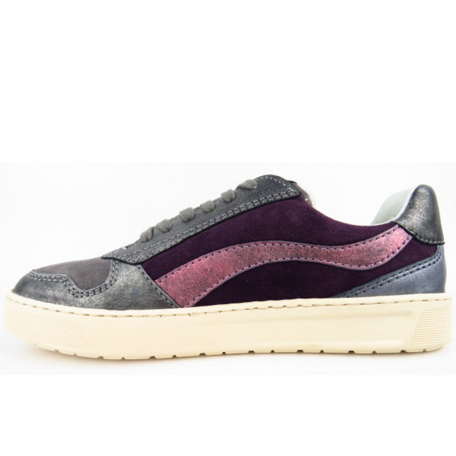 Sioux Damen Tedroso 706 Sneaker Low In Silber/Fumo/Plum